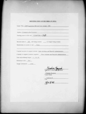 NYS Bill and Veto Jackets: 1994, Chapter 160