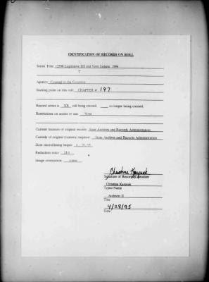 NYS Bill and Veto Jackets: 1994, Chapter 197