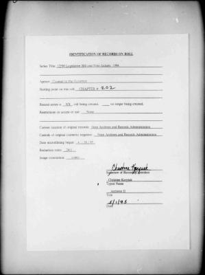 NYS Bill and Veto Jackets: 1994, Chapter 202