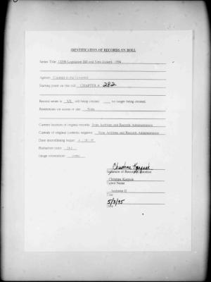 NYS Bill and Veto Jackets: 1994, Chapter 282