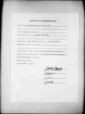 NYS Bill and Veto Jackets: 1994, Chapter 276