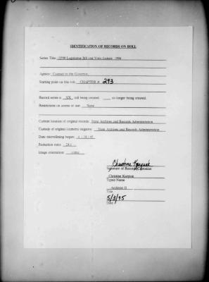 NYS Bill and Veto Jackets: 1994, Chapter 293