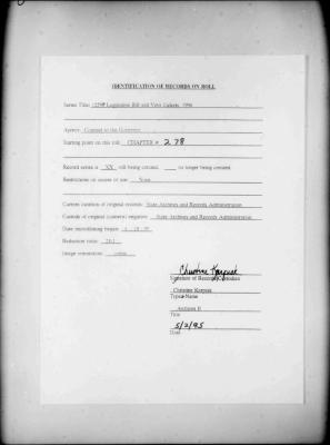 NYS Bill and Veto Jackets: 1994, Chapter 278