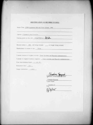 NYS Bill and Veto Jackets: 1994, Chapter 302