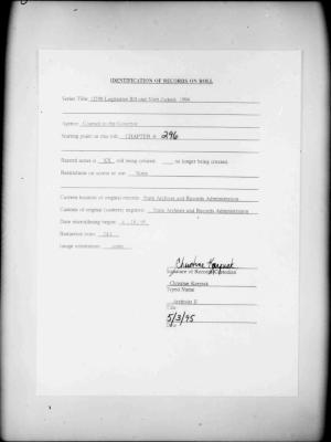 NYS Bill and Veto Jackets: 1994, Chapter 296