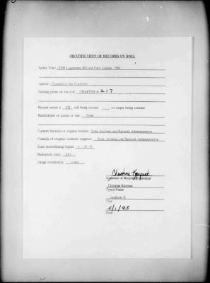 NYS Bill and Veto Jackets: 1994, Chapter 217