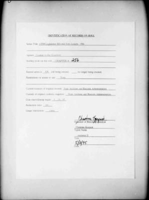 NYS Bill and Veto Jackets: 1994, Chapter 256