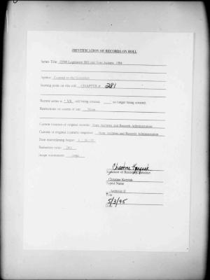 NYS Bill and Veto Jackets: 1994, Chapter 281
