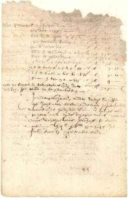 List of provisions furnished to the yacht Real