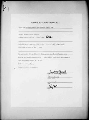 NYS Bill and Veto Jackets: 1994, Chapter 402
