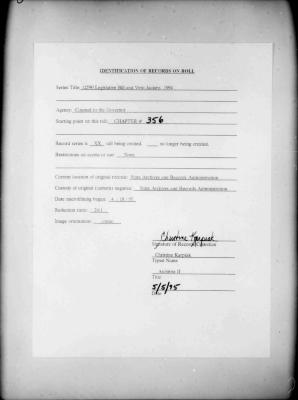 NYS Bill and Veto Jackets: 1994, Chapter 356