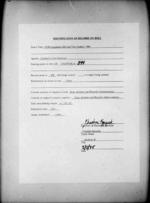 NYS Bill and Veto Jackets: 1994, Chapter 344