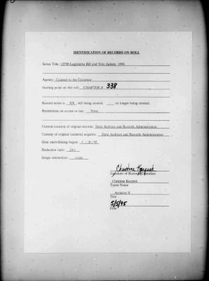 NYS Bill and Veto Jackets: 1994, Chapter 338