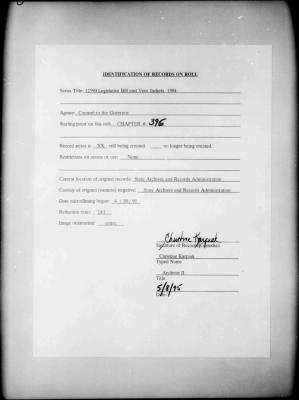 NYS Bill and Veto Jackets: 1994, Chapter 395