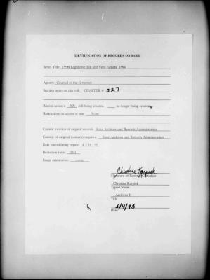 NYS Bill and Veto Jackets: 1994, Chapter 327
