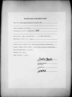 NYS Bill and Veto Jackets: 1994, Chapter 371