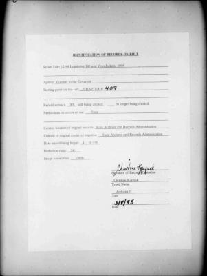 NYS Bill and Veto Jackets: 1994, Chapter 409