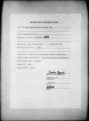 NYS Bill and Veto Jackets: 1994, Chapter 350