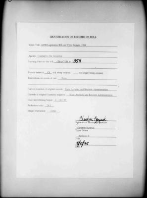 NYS Bill and Veto Jackets: 1994, Chapter 354