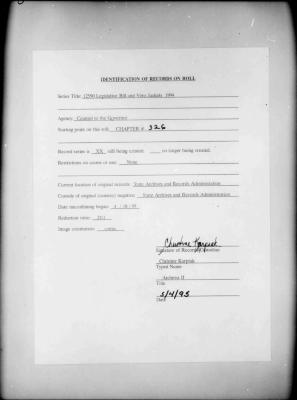 NYS Bill and Veto Jackets: 1994, Chapter 326
