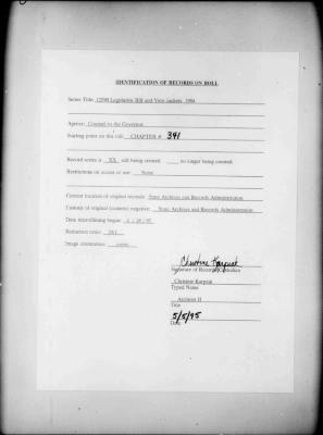 NYS Bill and Veto Jackets: 1994, Chapter 341