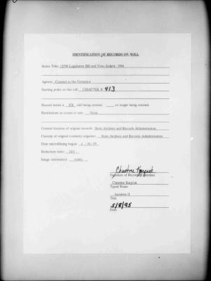 NYS Bill and Veto Jackets: 1994, Chapter 413