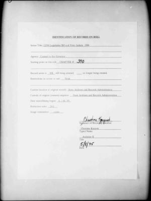 NYS Bill and Veto Jackets: 1994, Chapter 390
