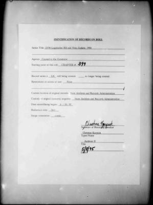 NYS Bill and Veto Jackets: 1994, Chapter 399