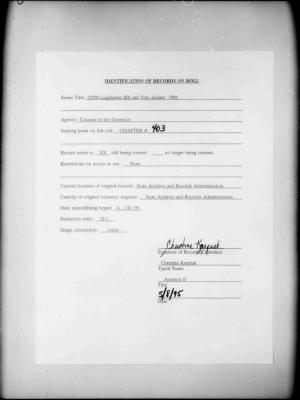 NYS Bill and Veto Jackets: 1994, Chapter 403