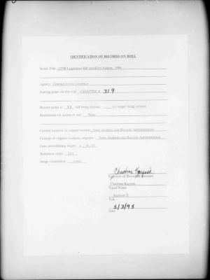 NYS Bill and Veto Jackets: 1994, Chapter 319