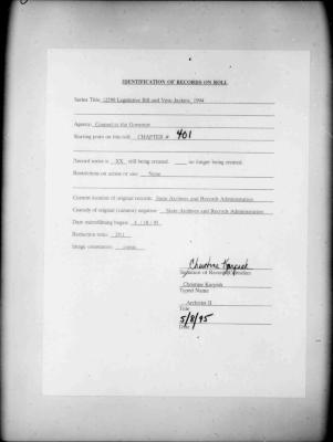 NYS Bill and Veto Jackets: 1994, Chapter 401