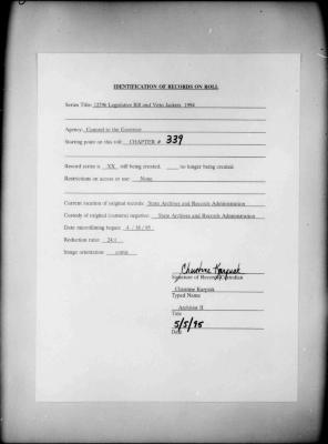 NYS Bill and Veto Jackets: 1994, Chapter 339