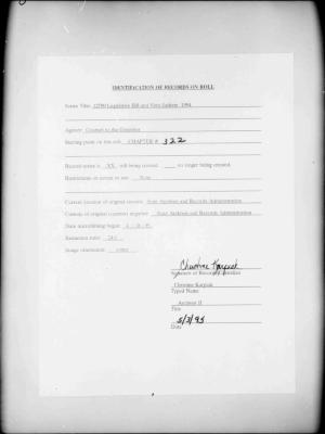 NYS Bill and Veto Jackets: 1994, Chapter 322