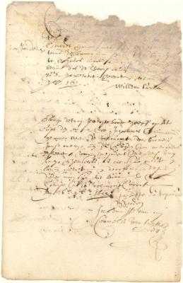 Note of Willem Turck for wheat received from Jan Damen for the use of the ship Swarte Raven
