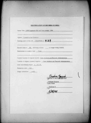 NYS Bill and Veto Jackets: 1994, Chapter 429