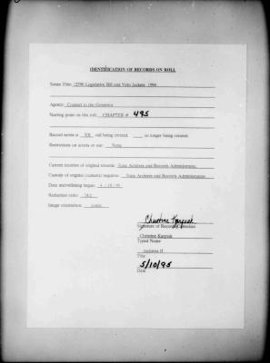 NYS Bill and Veto Jackets: 1994, Chapter 495