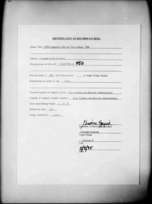 NYS Bill and Veto Jackets: 1994, Chapter 450