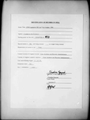 NYS Bill and Veto Jackets: 1994, Chapter 453