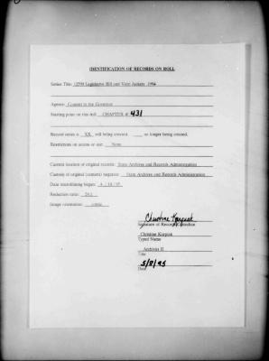 NYS Bill and Veto Jackets: 1994, Chapter 431