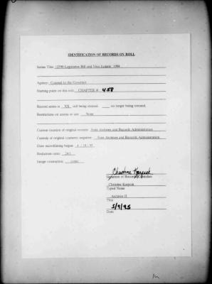 NYS Bill and Veto Jackets: 1994, Chapter 458