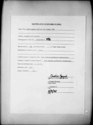NYS Bill and Veto Jackets: 1994, Chapter 446