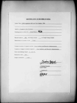 NYS Bill and Veto Jackets: 1994, Chapter 452