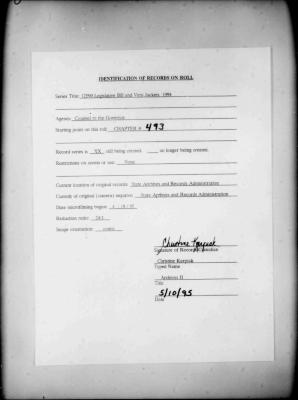 NYS Bill and Veto Jackets: 1994, Chapter 493