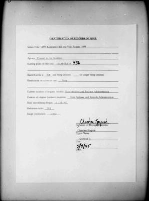 NYS Bill and Veto Jackets: 1994, Chapter 436