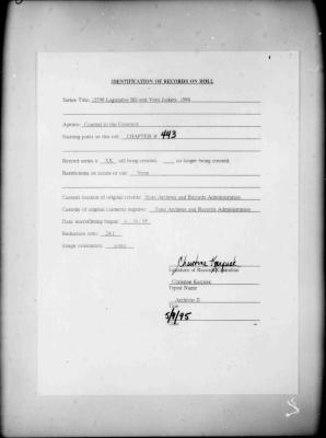 NYS Bill and Veto Jackets: 1994, Chapter 443