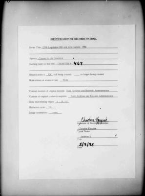 NYS Bill and Veto Jackets: 1994, Chapter 469