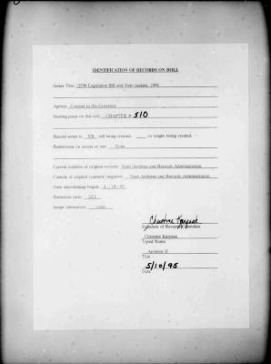 NYS Bill and Veto Jackets: 1994, Chapter 510