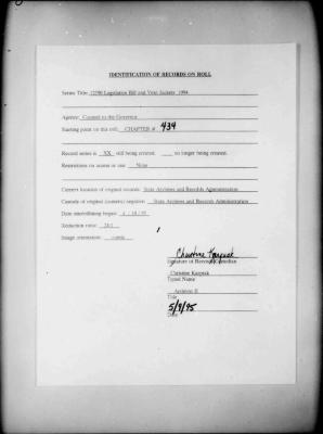 NYS Bill and Veto Jackets: 1994, Chapter 434