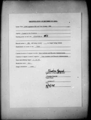NYS Bill and Veto Jackets: 1994, Chapter 451
