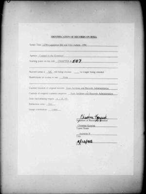 NYS Bill and Veto Jackets: 1994, Chapter 507